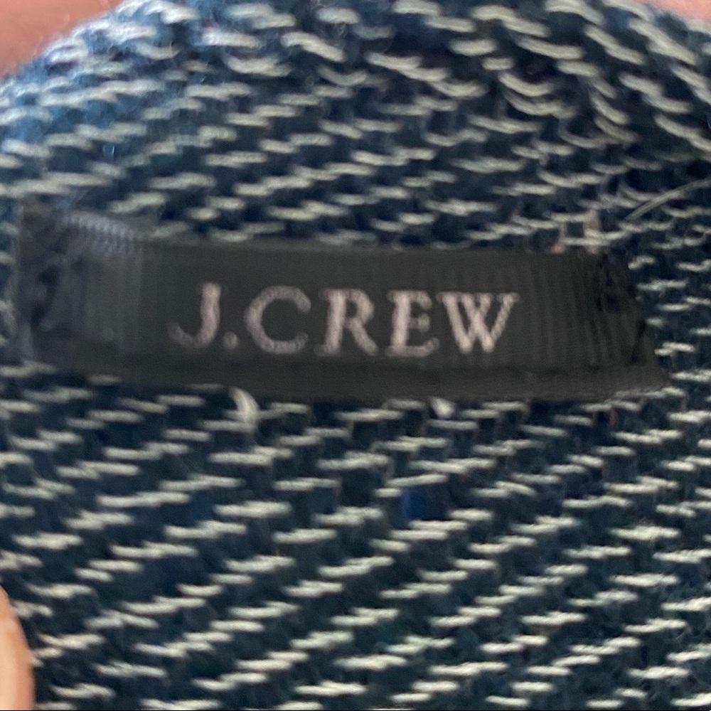J Crew Cape Scarf-Dark Navy/White-30.5 x 73.5 - Picture 4 of 5